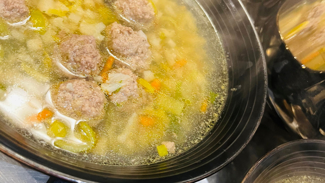 Groentesoep met balletjes